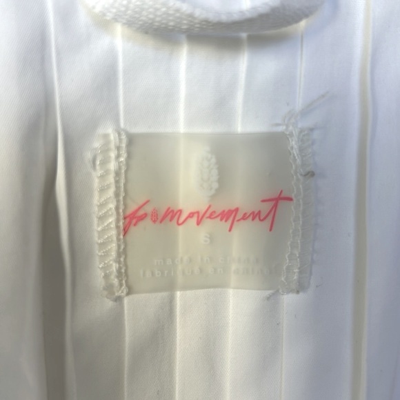 FP MOVEMENT Free People Pleaty Please Vest Hood pleated Oversized Small White - Picture 7 of 13